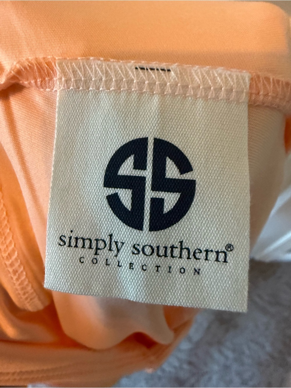Simply Southern Peach & Light Gray Two-Tone Skort with Pockets NWT - Picture 5 of 10